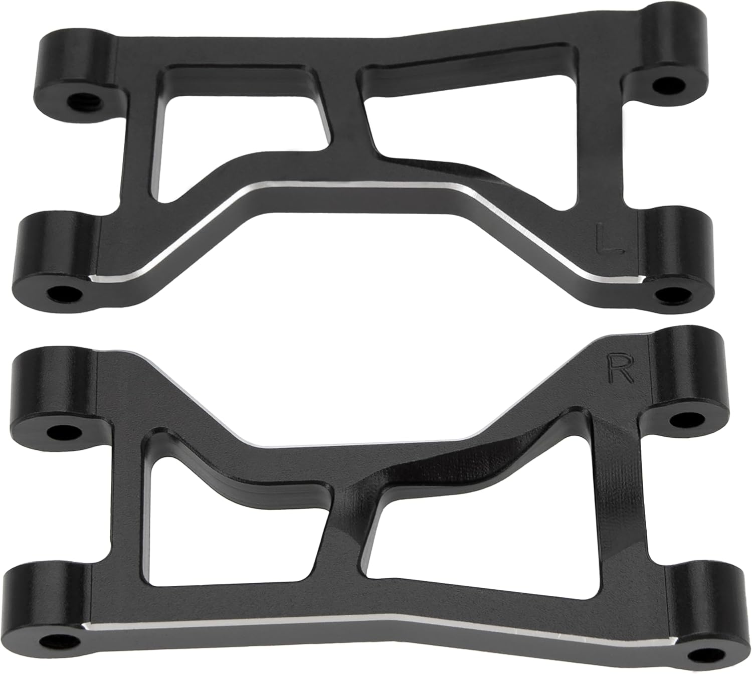 MEUS RACING Aluminum Suspension Arms Kit for Traxxas 1/16 Mini Maxx Upgrade Parts #10731 (Black)