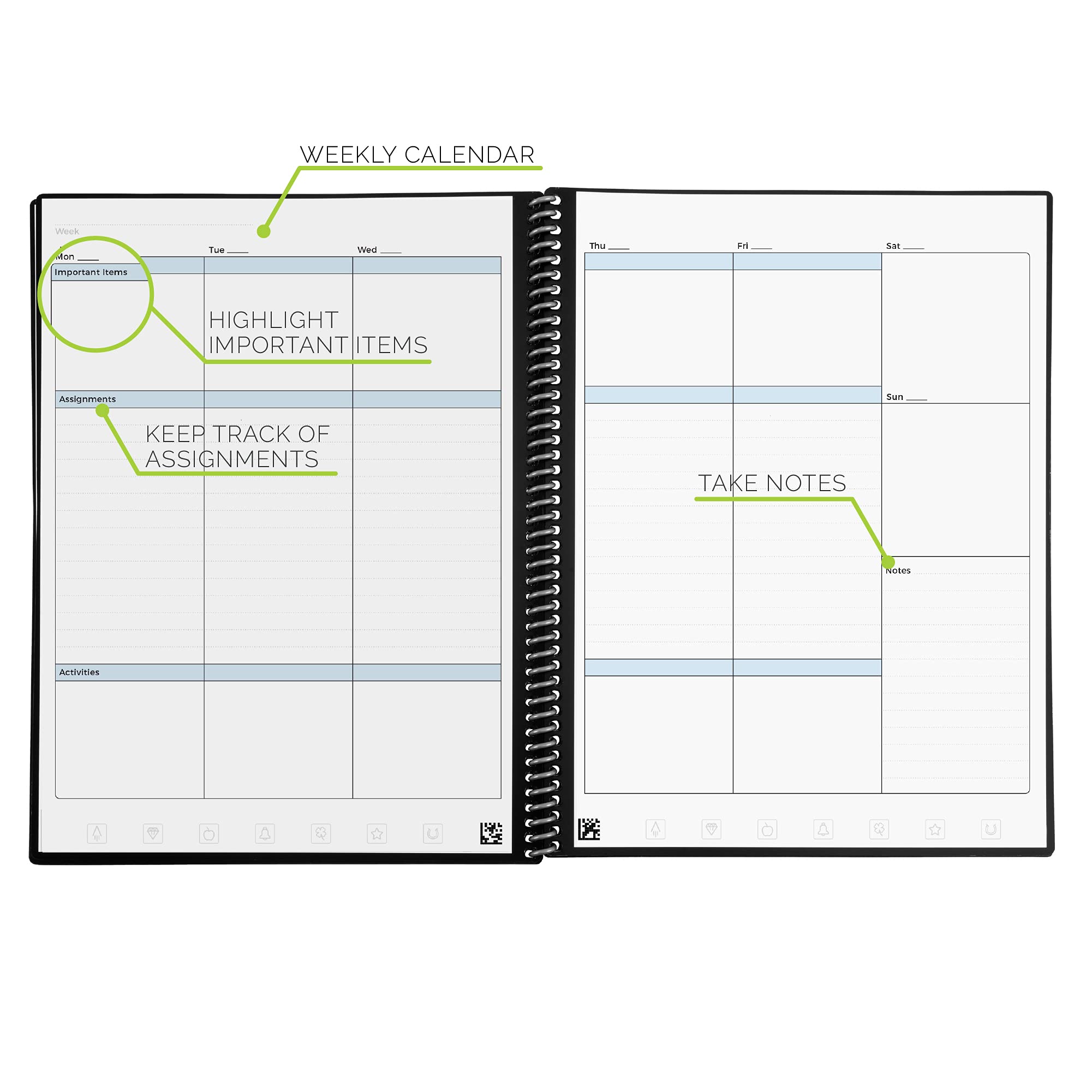 Rocketbook Planner Accademico Riutilizzabile - Agenda Scolastica Smart Con App - Foto 13
