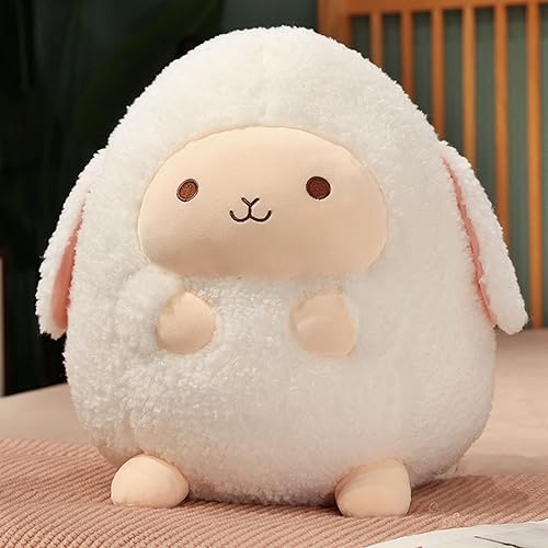 Miniatura 8 de Almohada de peluche de oveja de 12 pulgadas, almohada de cordero para abrazar, peluche de cordero, regalo de anime abrazable para niños y amantes en