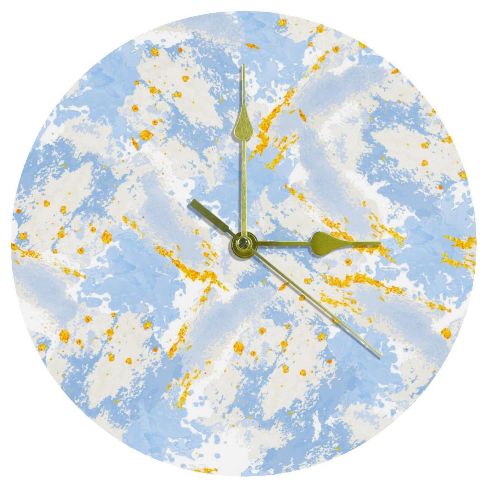 Horloge murale ronde 24 cm pour décoration d'intérieur moderne et bureau calme