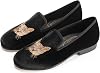 Zapatillas de terciopelo bordadas para mujer, estilo mocasín 3