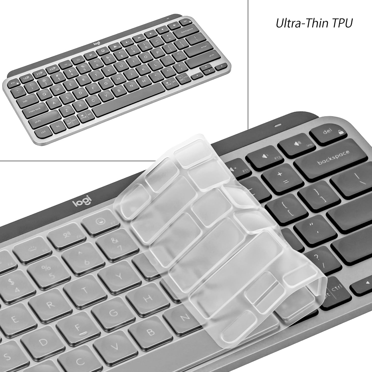 Keyboard Cover for Logitech MX Keys Mini (US Layout) - Ultra Thin, High Transparency Keyboard Cover Keyboard Protector Skin