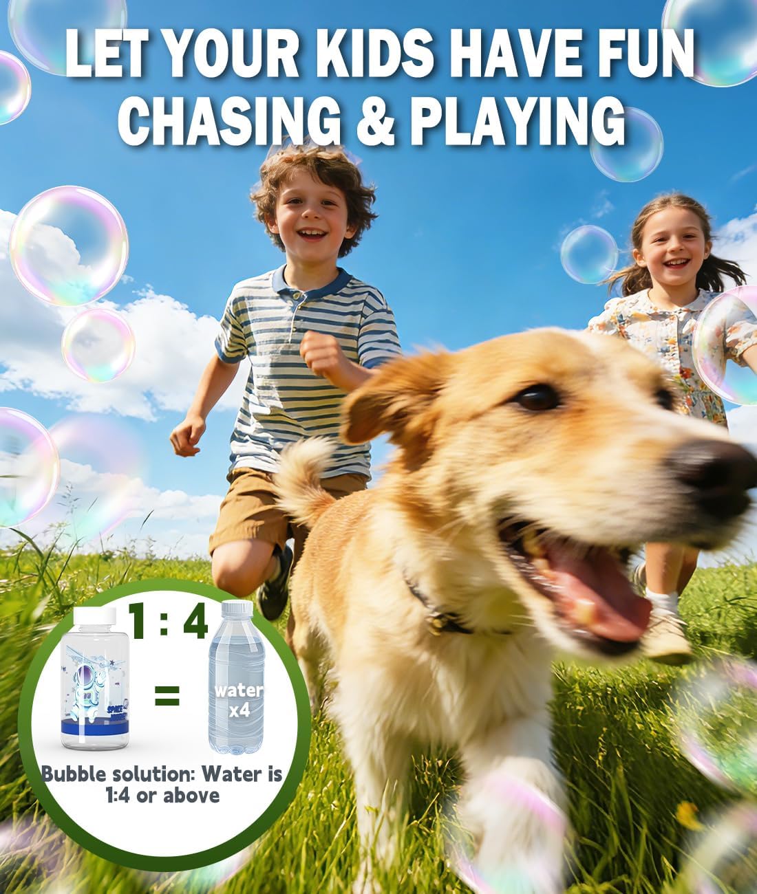 Rechargeable Bubble Machine - Auto 360° Rotation, Remote Control, 60° Adjustable Nozzle, 7-Color RGB Lights, USB-C Charge - Gift Toys for Kids, Toddler, Boys, Girls, Easter, Parties, Birthday, Wedding