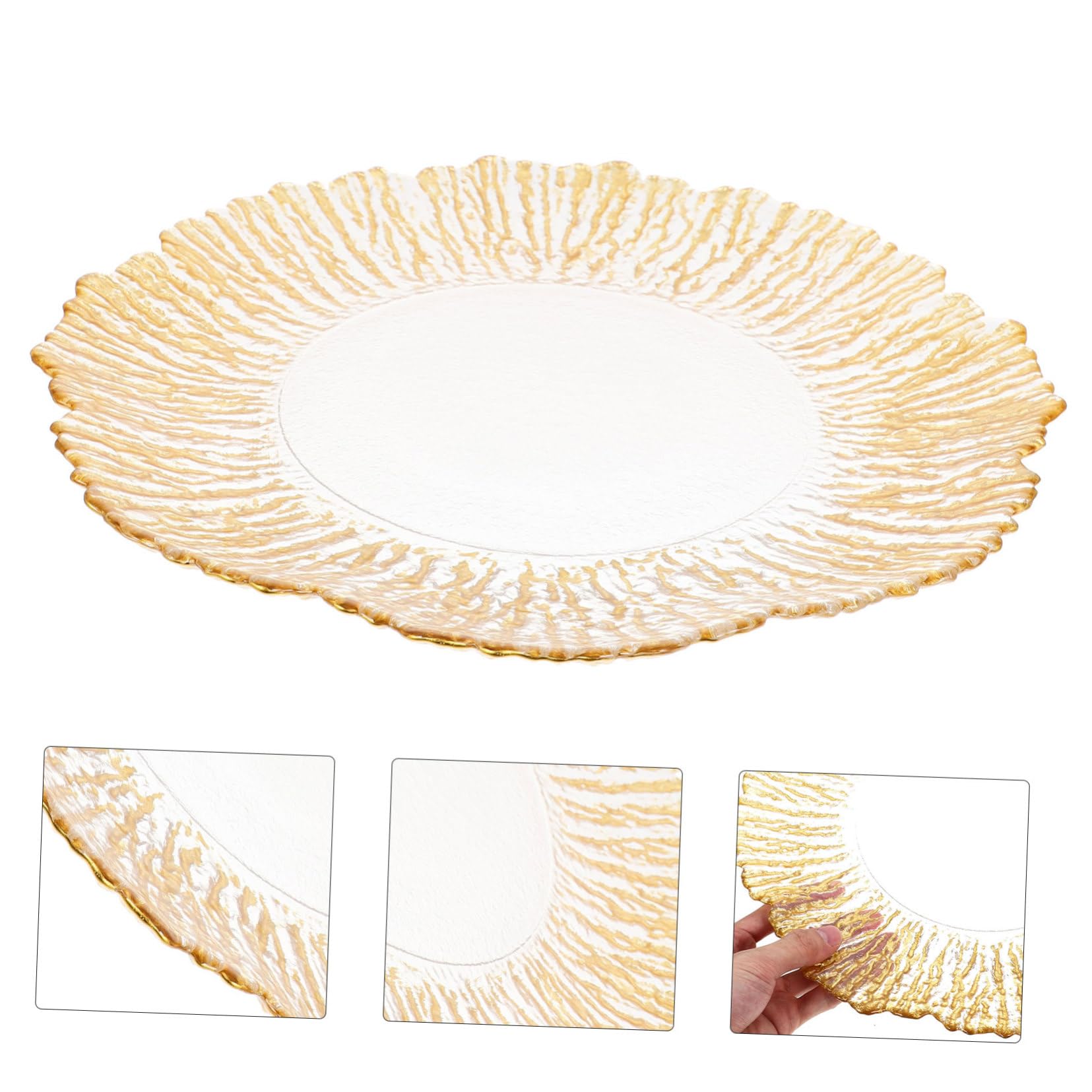 Cabilock Luxuriöses Obsttablett Aus Glas Schüssel Dekorativer Snackhalter Für Süßigkeiten Obst Und Gemüse 32 Cm Groß