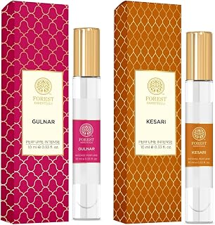 Forest Essentials Perfume – Lime Saffron Oudh, Unisex, 10ml & Rose & Carnation, Long-Lasting Natural Fragrance for Men & W... Price In India