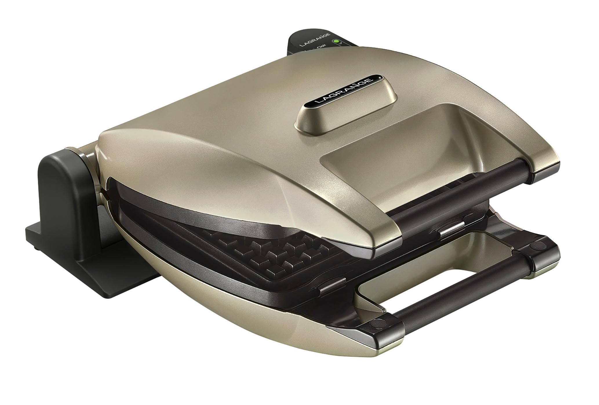 LAGRANGE Gaufrier Premium, 1200W, 2 jeux de plaques inclus (Gaufre & Croque Monsieur), Fabriqué en France, Réversible sur son socle, Cuisson personnalisée, Plaques amovibles, Multifonction, 019422