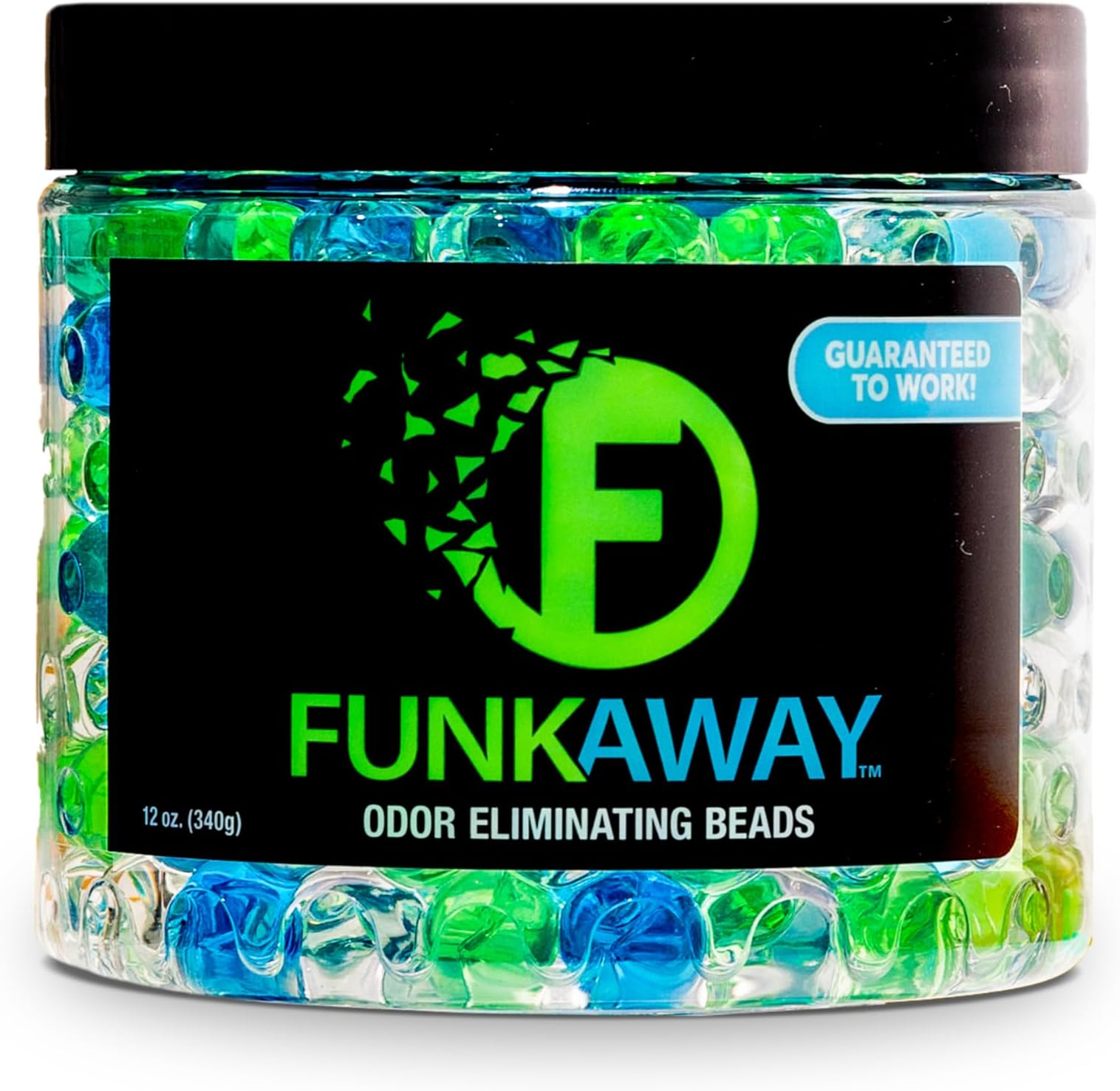 FunkAway Odor Eliminating Beads, 12 oz | Supercharged Odor Absorbing Beads for the House, Car, or Gym | Eliminate Smoke, Pet, and Bathroom Odors | Long Lasting