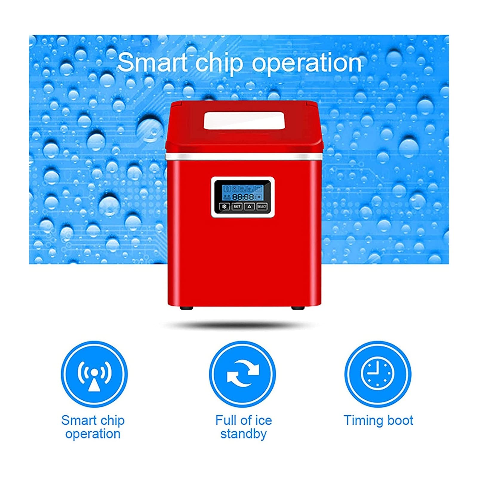 Ice Maker Machine Countertop 40lbs/24h, 32 Ice Cubes Ready In 15 Minutes, Portable Compact Ice Maker For Home Kitchen Bar Office on Fridge.com - View 5