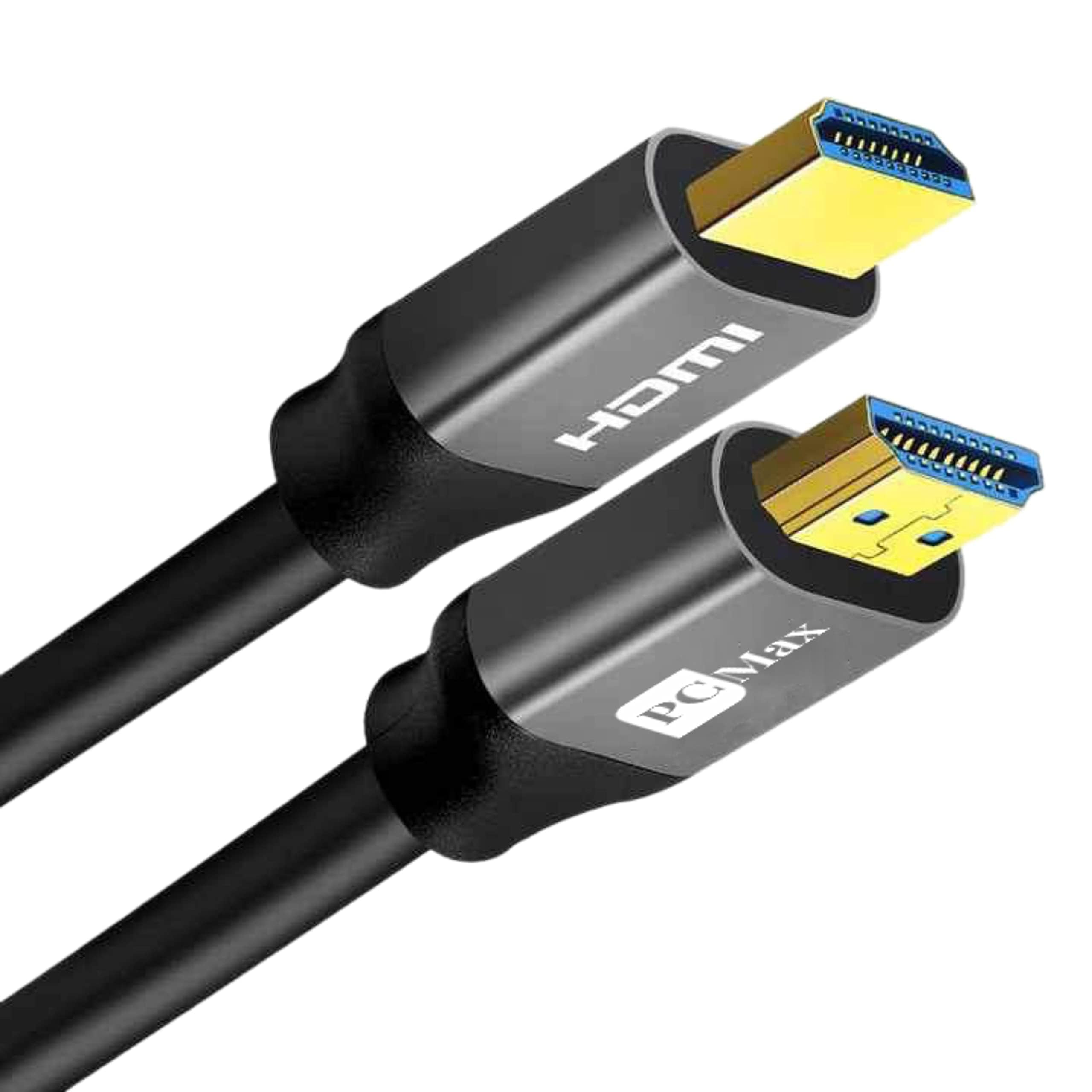 PC MAX HDMI2.0V Gold Plated 19+1 Core Premium High-Speed HDMI|18Gbps with Ethernet | 4K@120Hz | Ultra HD, HDR, 2160P,1080P | Dual Screen Display | 4 Voice Signal Streams for All HDMI Devices (2 Mtrs)