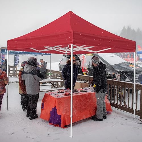 Miniatura 6 de Toldo de repuesto de 13 x 13 pies para tienda de campaña desplegable, protección UV, impermeable y resistente al viento, para jardín al aire libre,