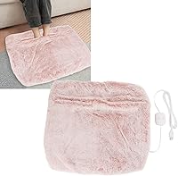 Vista 2 de Calentadores de pies eléctricos con calefacción, almohadilla de calefacción eléctrica lavable de doble cara, calentador de pies eléctrico