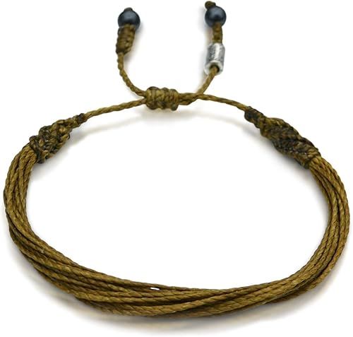 Miniatura 3 de Custom Men's and Women's Nautical Multistrand String Bracelet - Handmade Customized Solid Colored Macrame Friendship Bracelet with Hematite Stones