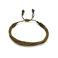 Vista 213 de Colorful Bracelet for Men and Women with Hematite Stones: Handmade Designer Adjustable Multistrand String Knotted Macrame Friendship Bracelet