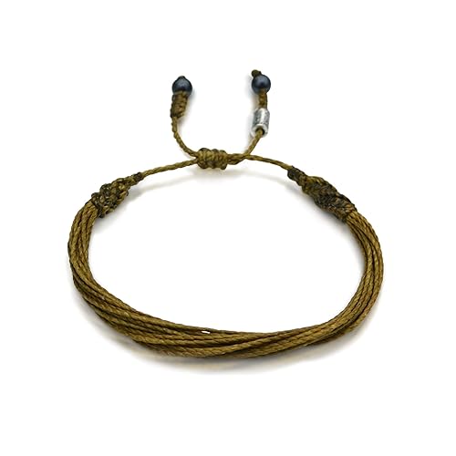 Miniatura 4 de Custom Men's and Women's Nautical Multistrand String Bracelet - Handmade Customized Solid Colored Macrame Friendship Bracelet with Hematite Stones