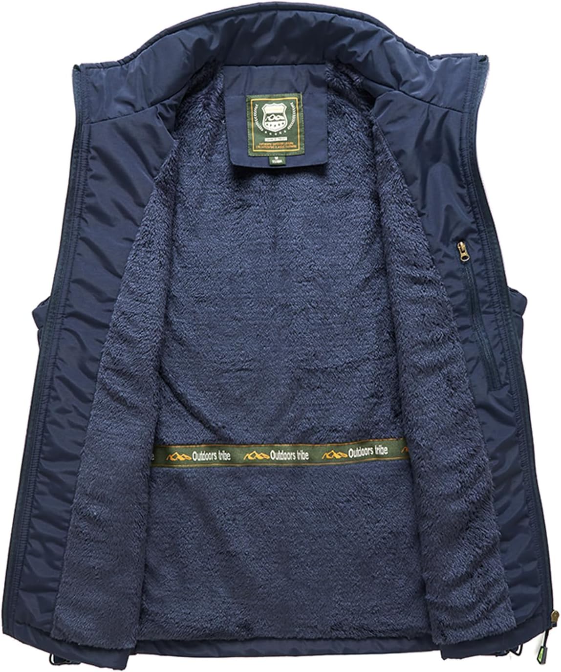 Men's Casual Lightweight Vest Fleece Lined Windproof Warm Sleeveless Jacket - Image 3