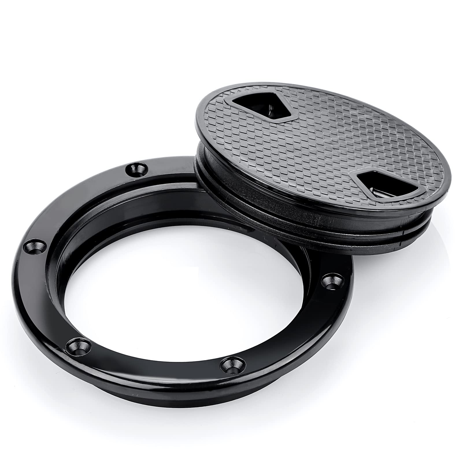 Smartmarine 10 cm pokrowiec na właz łodzi czarny okrągły antypoślizgowy właz inspekcyjny 10 cm 15 cm 20 cm (10 cm), właz pokładowy