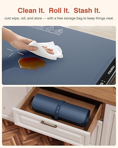 Miniatura 9 de Tapete Calentador para Alimentos, iTRUSOU Bandeja Calentadora Eléctrica Calor Continuo 99H, 7 Ajustes de Temperatura, Calentamiento Patentado de