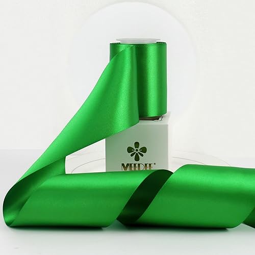 Vista 454 de MEEDEE Orange Satin Ribbon - 1.5 inch Double Faced Satin Ribbon, 50 Yards - Neon Tangerine - For Christmas, Thanksgiving, Halloween, Weddings