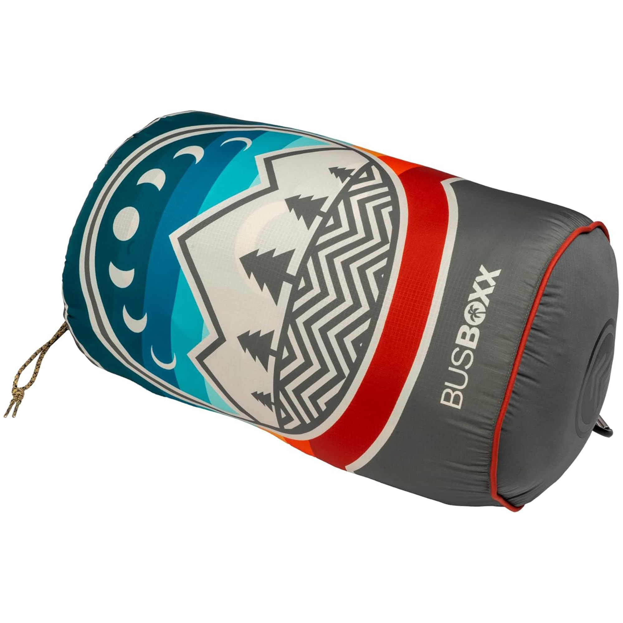 Bus-Boxx VOITED CloudTouch® 4-in-1 Campingdecke – Multifunktionale Outdoor-Decke, Kissen, Schlafsack und Poncho, wasserabweisend, aus recyceltem Materialien (Camp Vibes)