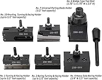 Vista 2 de Toolly 0XA Wedge Type Quick Change Tool Post Set para Mini Torno de hasta 6-9 pulgadas Swing OXA Tool POST