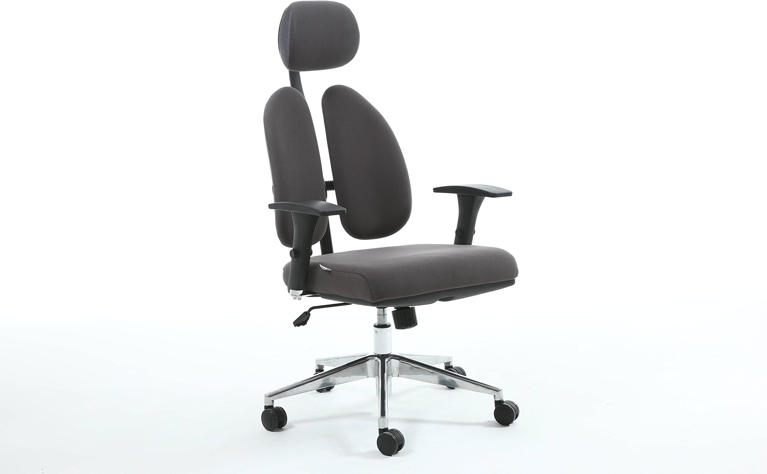 DaKang Modern Ergonomic Mid & Double Back Health Lumbar Support Task Office Chair (Grey,Mesh)