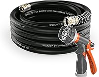 Vista 11 de SPECILITE Manguera de agua para jardín de 15 pies x 5/8 pulgadas, extensión de tubería líder de servicio pesado, flexible, liviana, sin dobleces