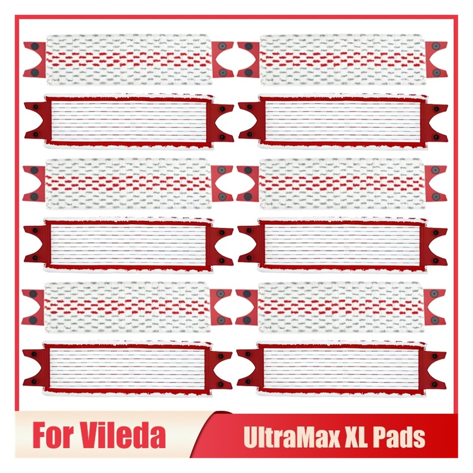 Compatible Con Vileda UltraMax XL Almohadillas De Microfibra For Fregona De Suelo, Paño De Fregona Plano De Repuesto, Secado Rápido, Lavable A Máquina, Limpieza Reutilizable