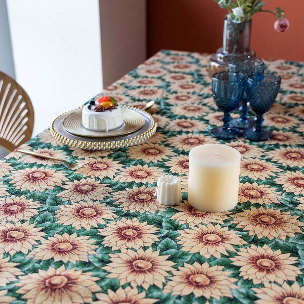花柄刺繍テーブルクロス フリンジ付きビンテージ 花柄刺繍テーブルクロス フリンジ付きビンテージ