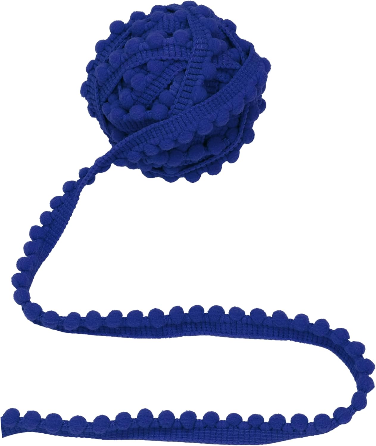 SEMINI 18 Yards Pom Pom Trim, 3/8" Wide Ball Fringe (Royal Blue)