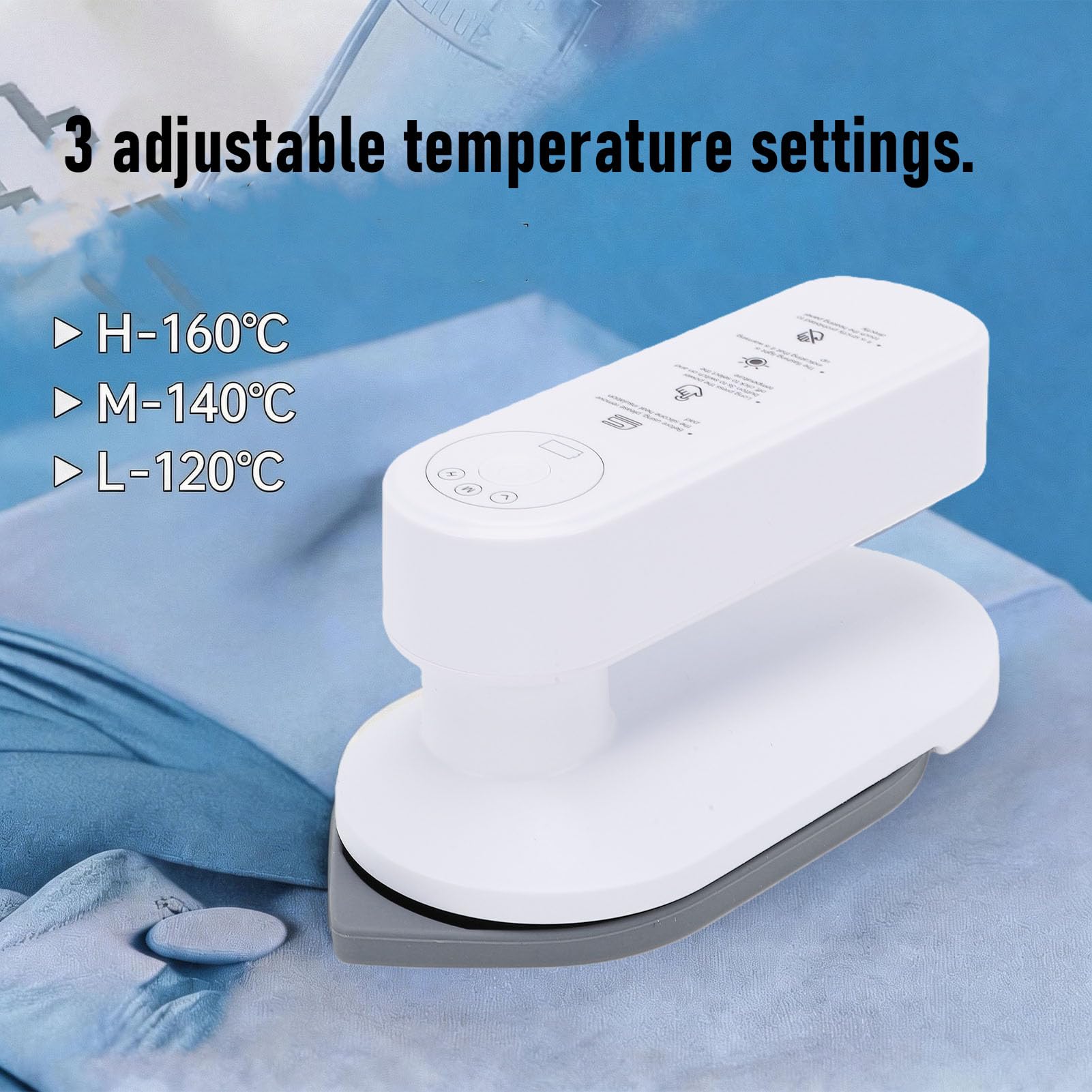 Generic Vaporizador de Viaje Portátil Inalámbrico para Ropa, 3 Configuraciones de Temperatura (WHITE)