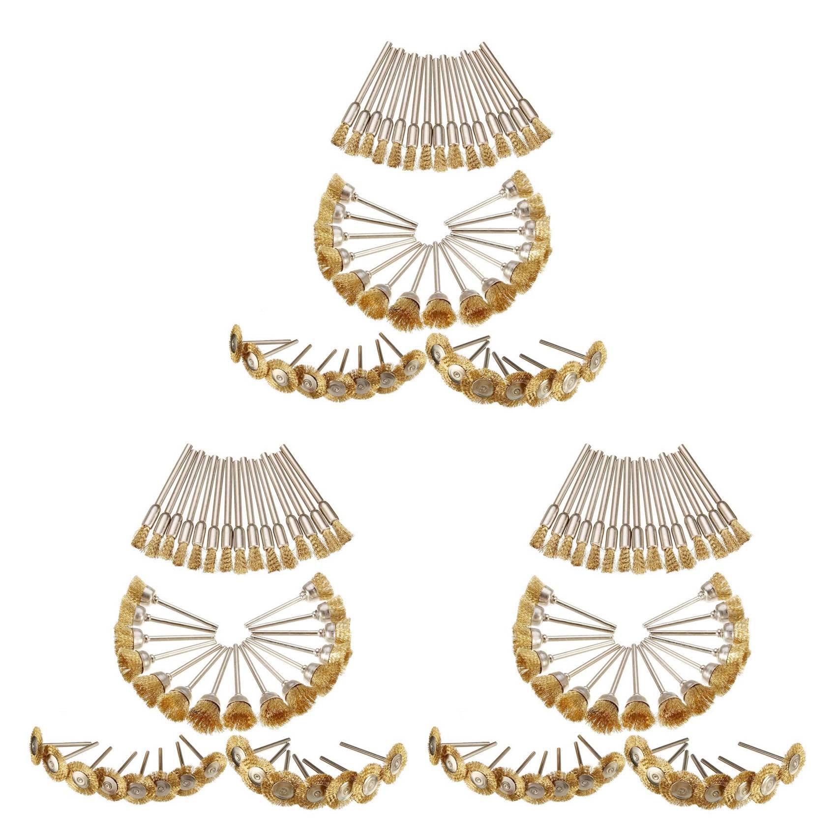 Jnchdghwa Pictures Color 135Pcs Copper Wire Brush Wheel Sanding Accessories For Rotary Grinder Tools