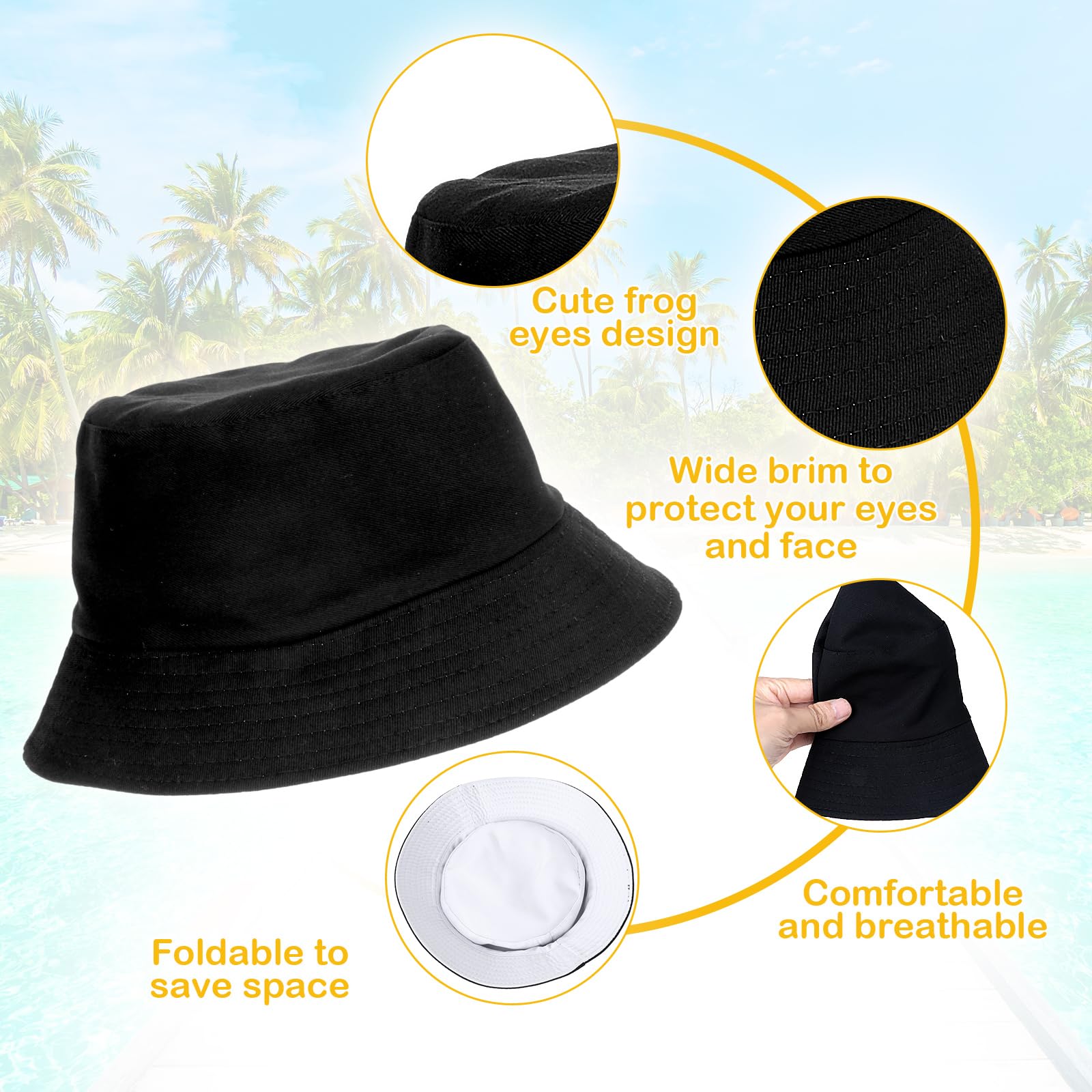Sibba Kapelusz typu bucket dwustronna letnia czapka rybacka plaża słońce ochrona UV osłona przeciwsłoneczna szerokie rondo czapka z podszewką chłodząca na zewnątrz wakacje podróże wędkarstwo jesień