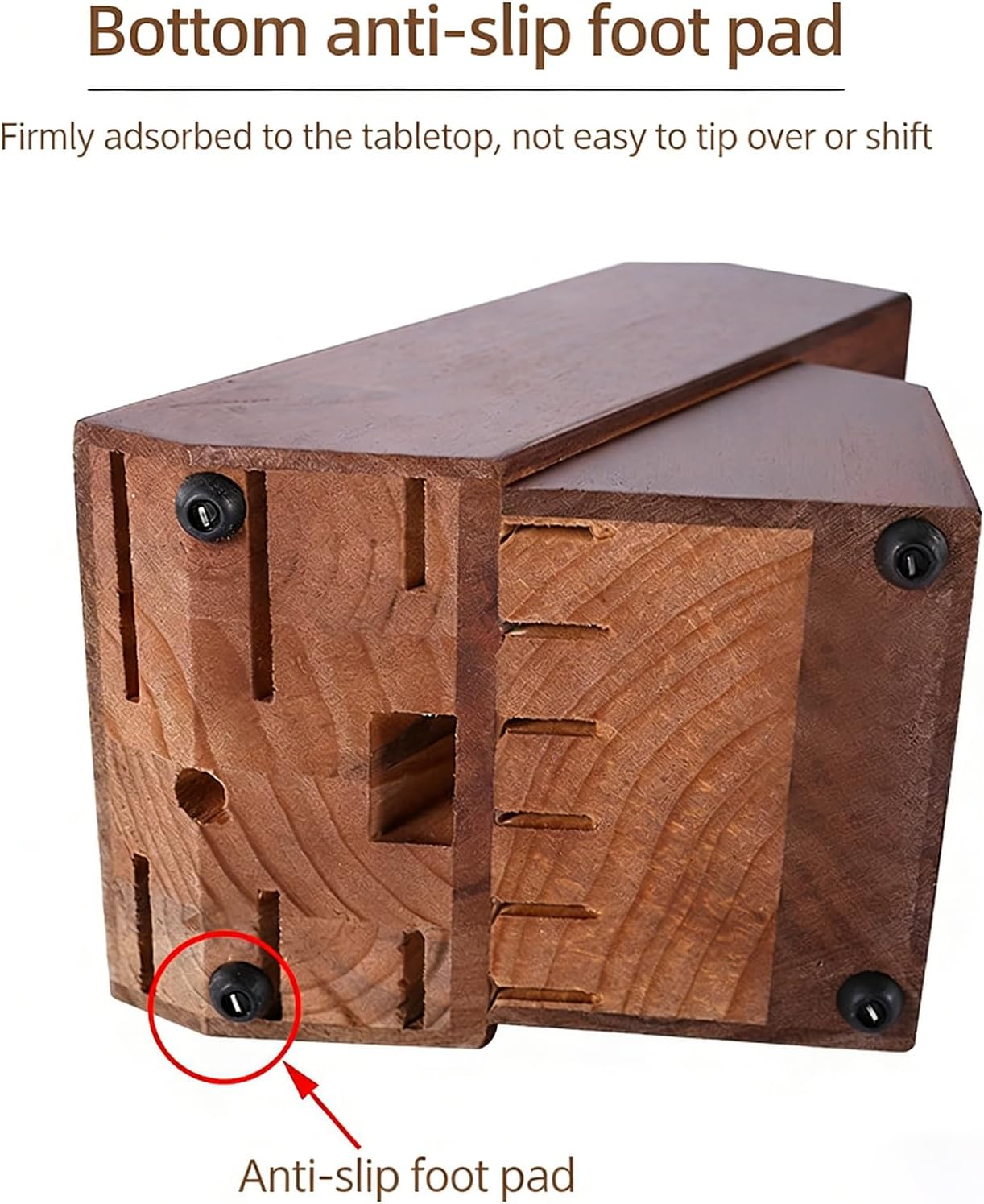 Large Capacity 14 Slot Cutter Block with Ventilated Base Kitchen Storage Holder Desktop Rack Kitchen Holder