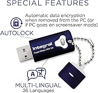 Vista 4 de Integral Unidad flash USB 3.0 cifrada de 4 GB Crypto Dual FIPS 197 (AES 256 bits de cifrado)