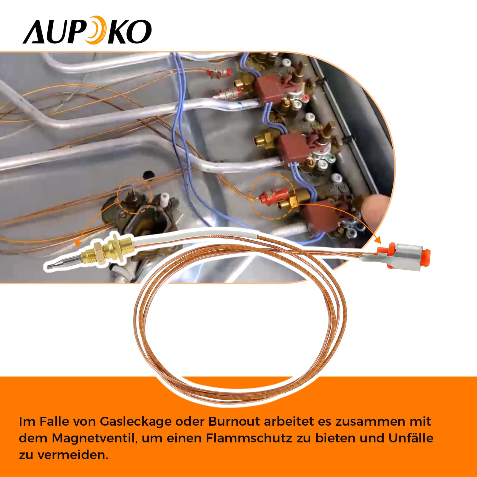 60cm Gas Thermoelement M6x0.75 Universal Kamin Teile Für Kamin Gasherd Heizung Brenner