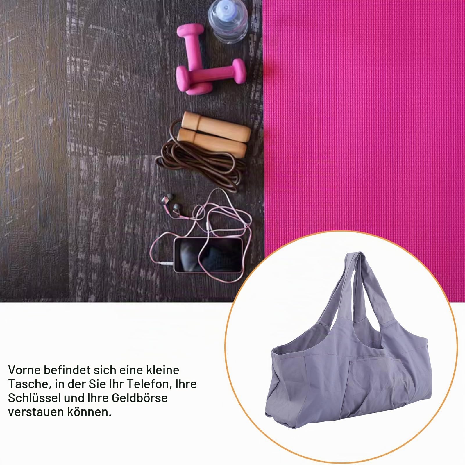 SOONHUA Yogamatten Tasche für Damen und Herren, Große Kapazität Übergroße Sporttasche Leichte multifunktionale Aufbewahrungstasche Gepäck,Fitnessstudio Sport Gym Tasche für Yogamatten & Yoga-Zubehör