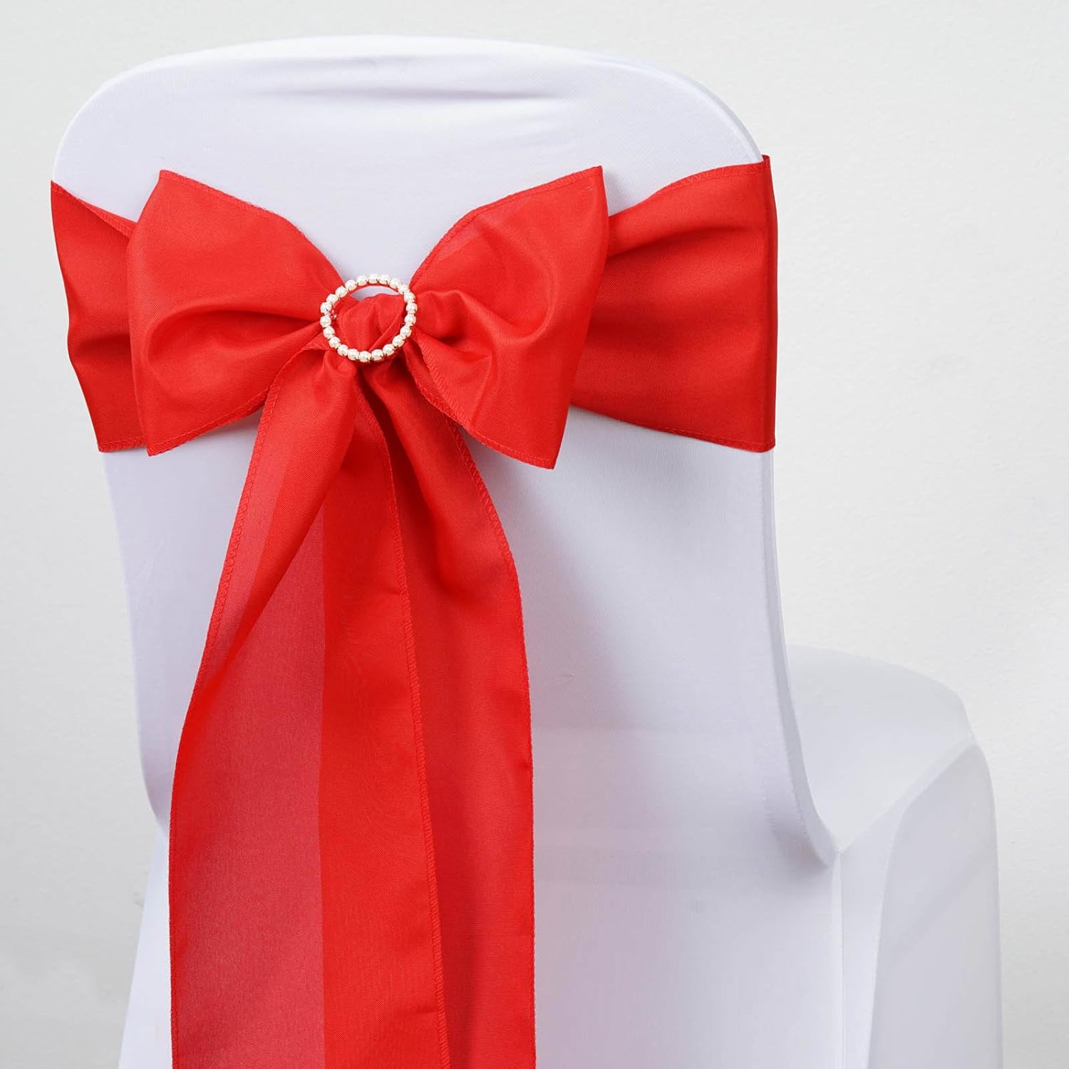 Amazoncom Balsacircle 10 Red Polyester Chair Sashes Bows Ties Wedding Party Ceremony Reception Decorations Cheap Supplies Wholesale Kitchen Dining