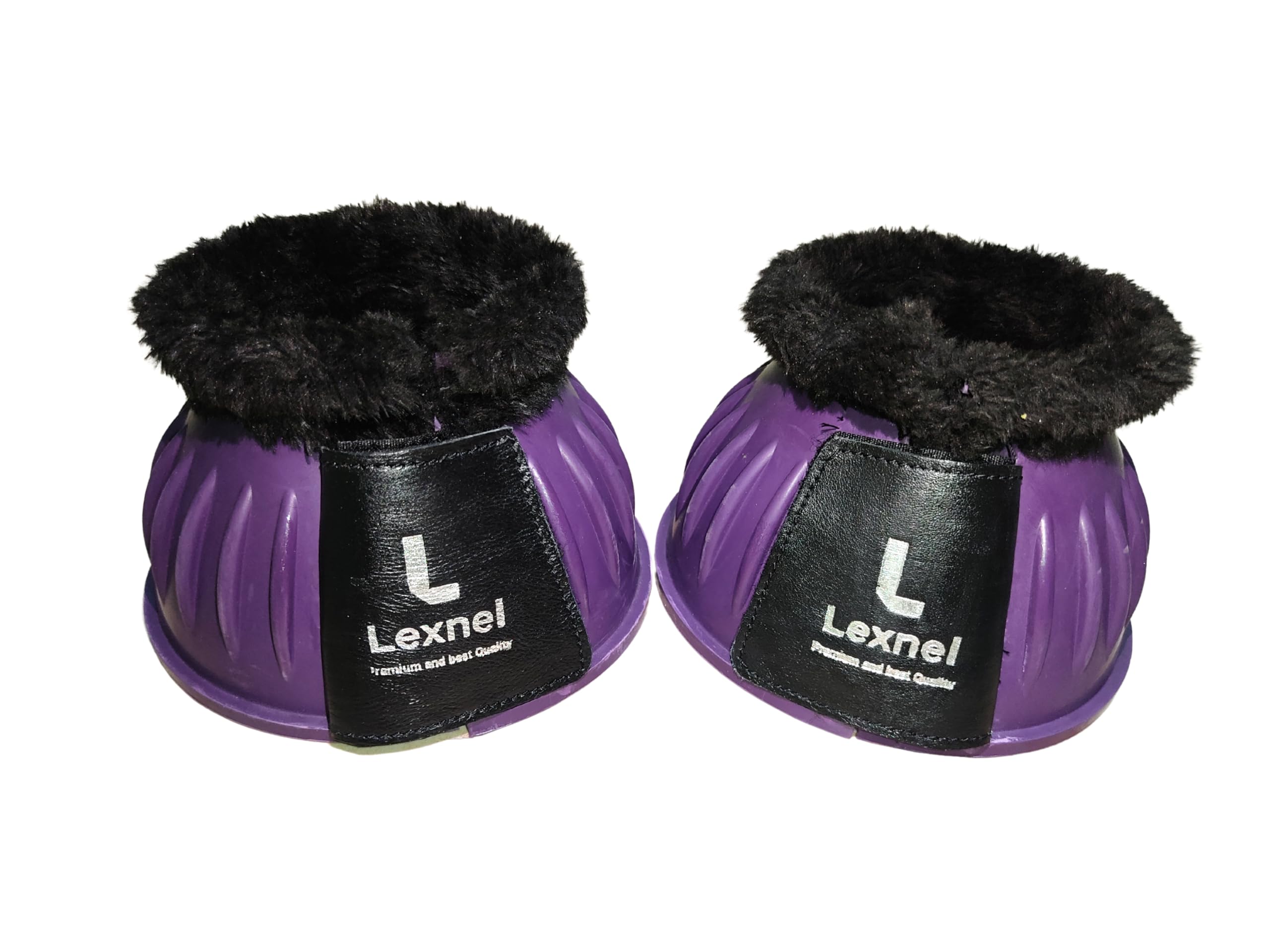 Rubber Bell Boots, Durable Bell Boots for Horse - Superior Hoof Protection and Comfort (Purple, XL), X-Large - Image 2