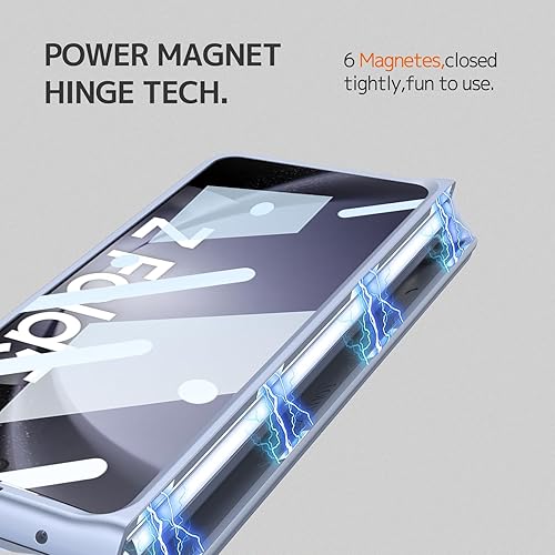 Miniatura 4 de NINKI Funda compatible con Samsung Galaxy Z Fold 5 con soporte para bolígrafo S y bolígrafo S verde, funda protectora de bisagra para Samsung Z Fold