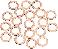 Vista 17 de X AUTOHAUX Anillo de sellado plano de cobre métrico M6 x 0.354 in x 0.039 in para tuerca de tornillo