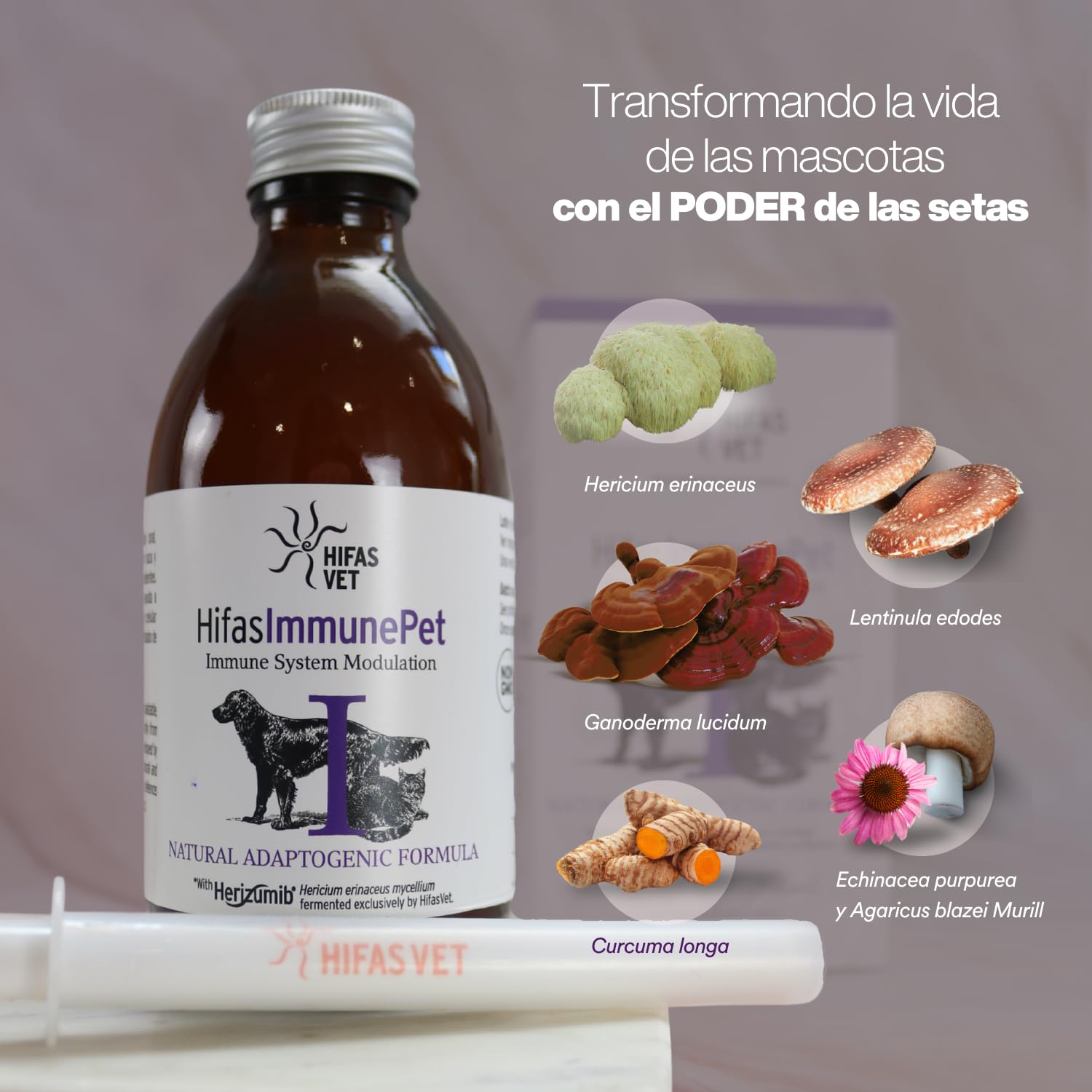 HIFAS Vet - Immune Pet Suplemento para Perros y Gatos, Alimento Complementario para reforzar el Sistema Inmunitario - 250 ml