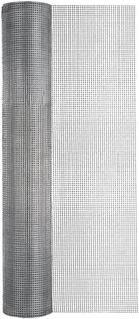 36 Inches x 50 Feet - 1/4-Inch Openings, 23 Gauge - Galvanized Rolled Hardware Cloth - For Fencing Around Chicken Coop, Run, and Gardens