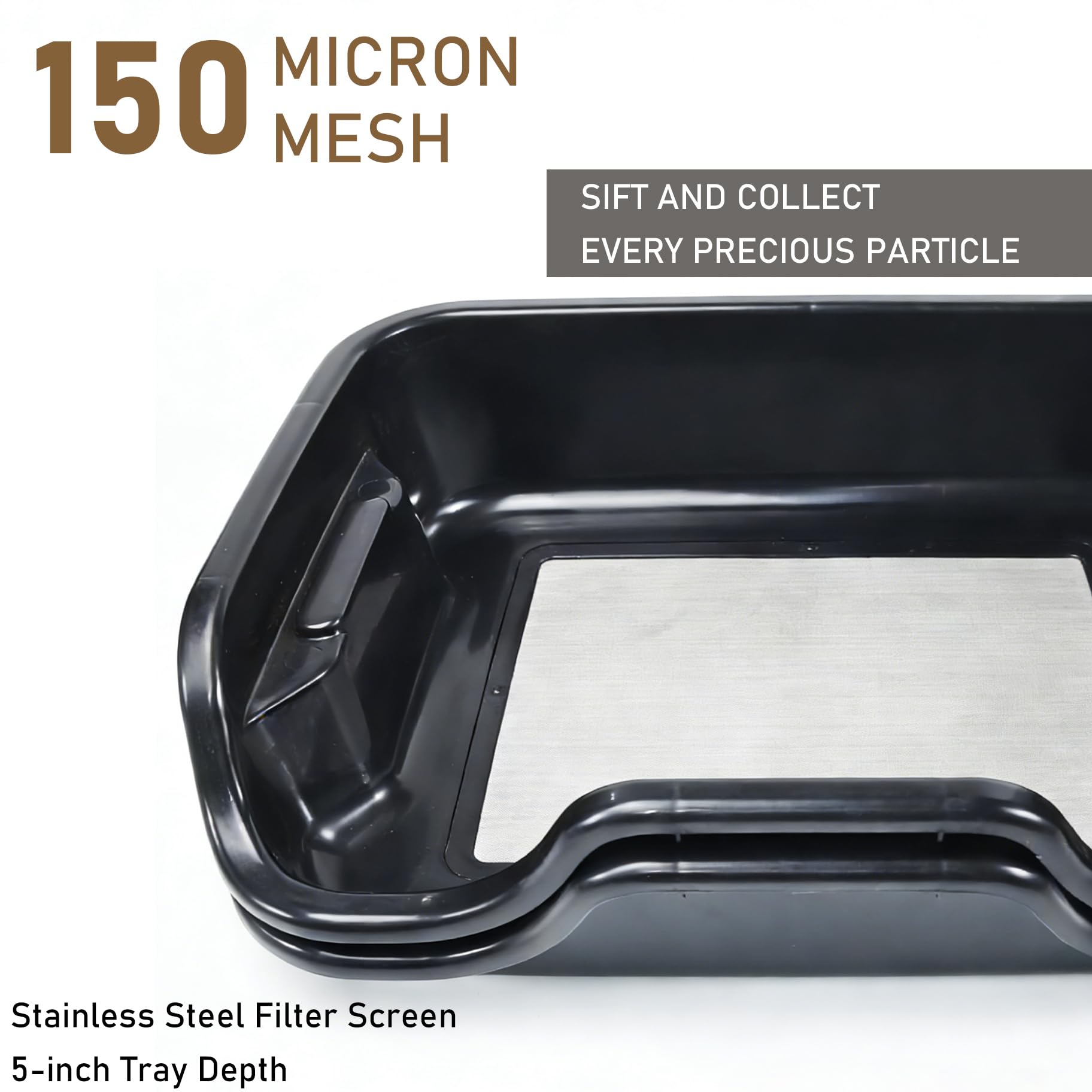 Trim Bin Set mit 150 Mikron Pollensieb, Trim Tray, Trimming Tray mit 2 Scheren, Lupe und Bürste, 5 Zoll Tabletttiefe, Trimmschale Professional Ernte Zubehör für Pollen und Kräutersieb