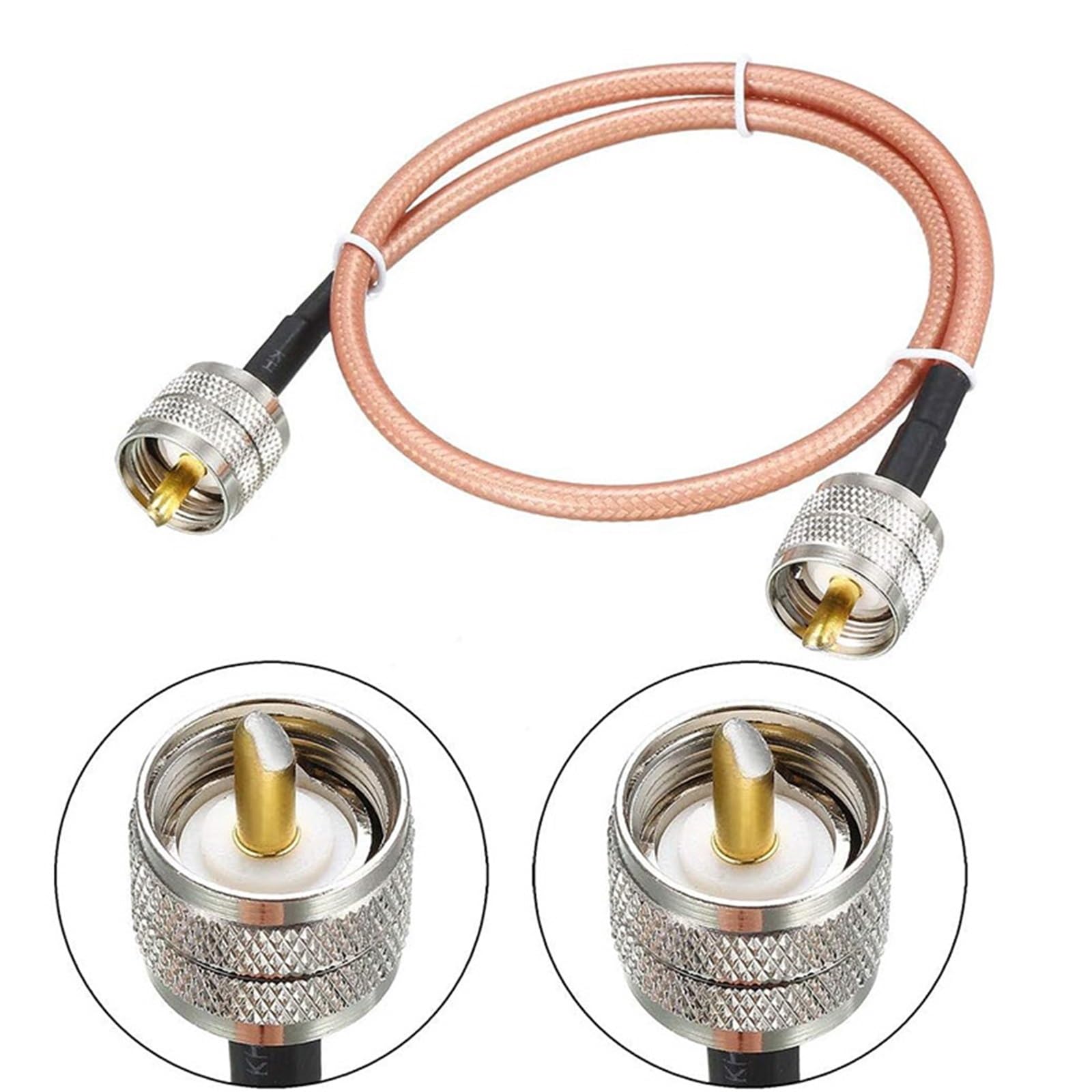 Cavo Adattatore Coassiale 2 Pezzi PL259 UHF Maschio A Estensione RG142