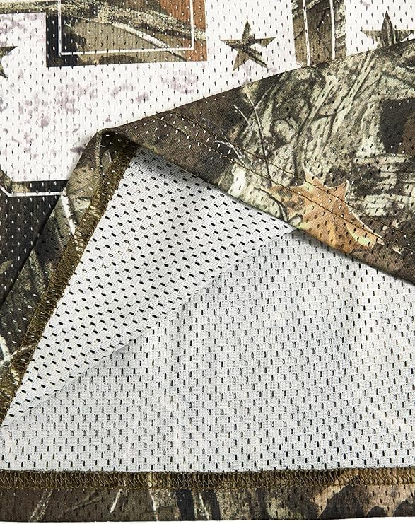 QJQ Men's Jersey Shirts Short Sleeve V Neck Graphic T Shirts Y2k Baggy Oversized Tee Summer Tops Streetwear Camo Medium - Image 5