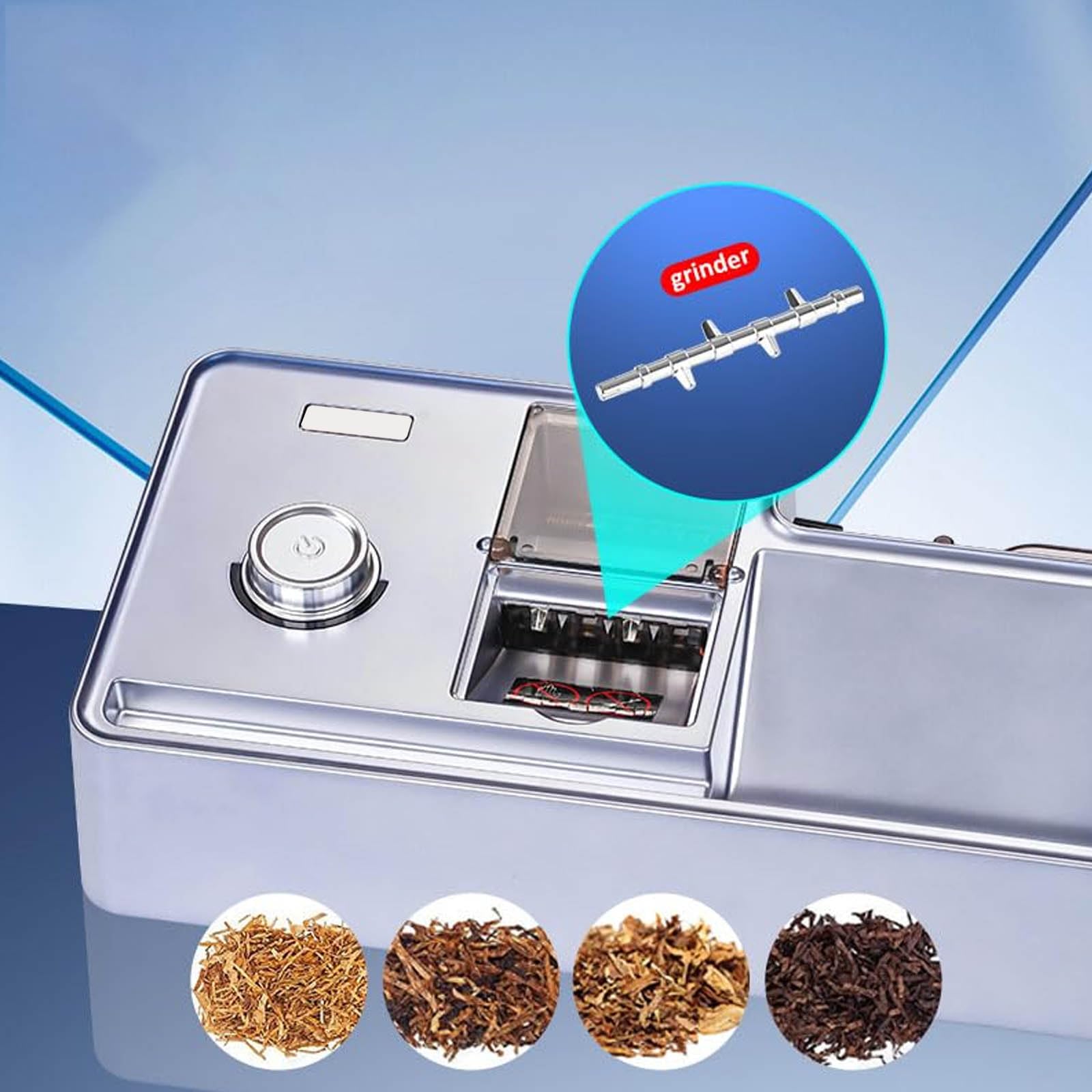 Macchinetta Riempitubi Elettrica, Macchinetta per Sigarette Elettrica Auto-Sensing Conteggio Intelligente Tabacco per Sigarette 8,0 mm; 6,5 mm; 5,5 mm Black
