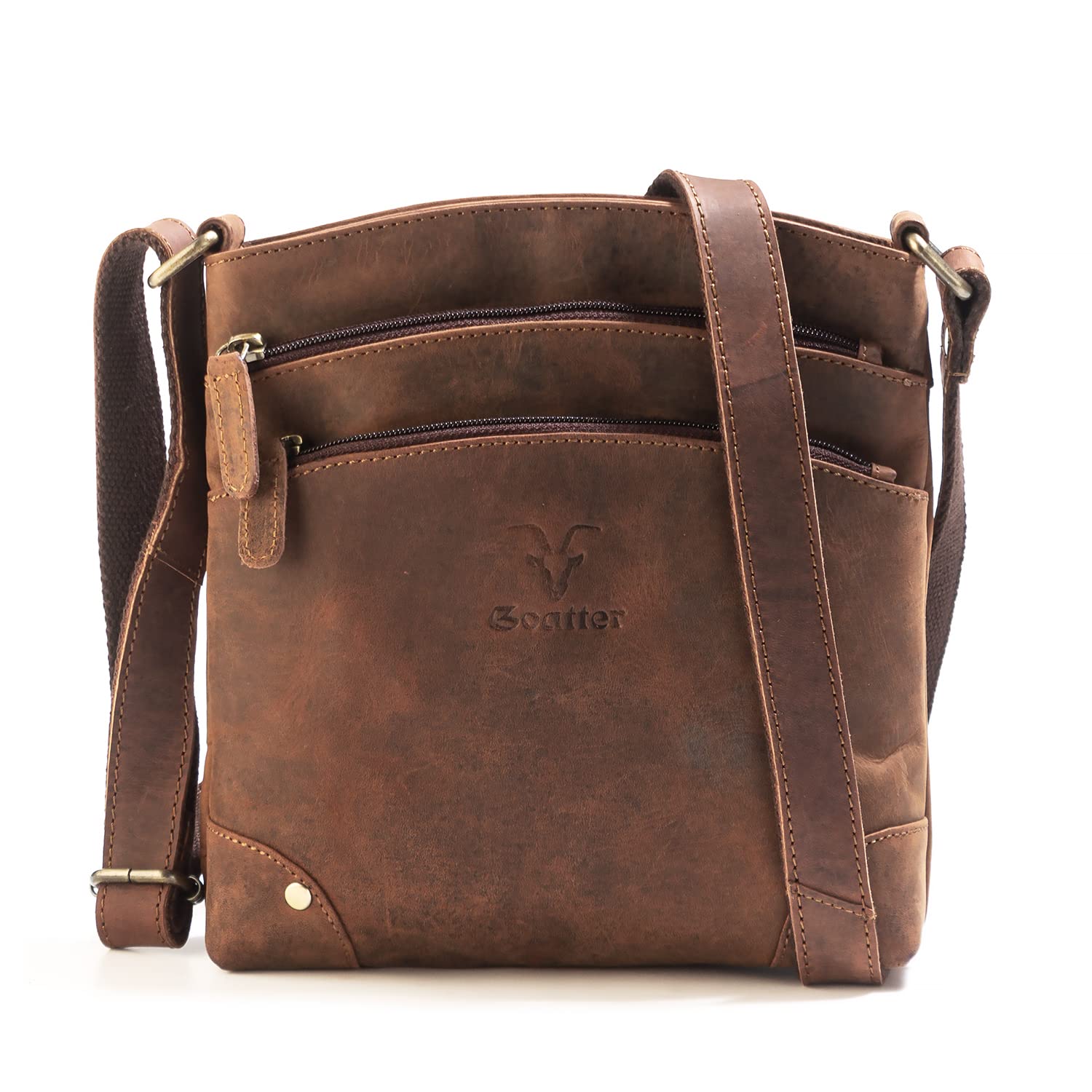 goatter Genuine Leather 9.5" Inch Sling Cross-BodyBag for Girls And Women,-picture-49