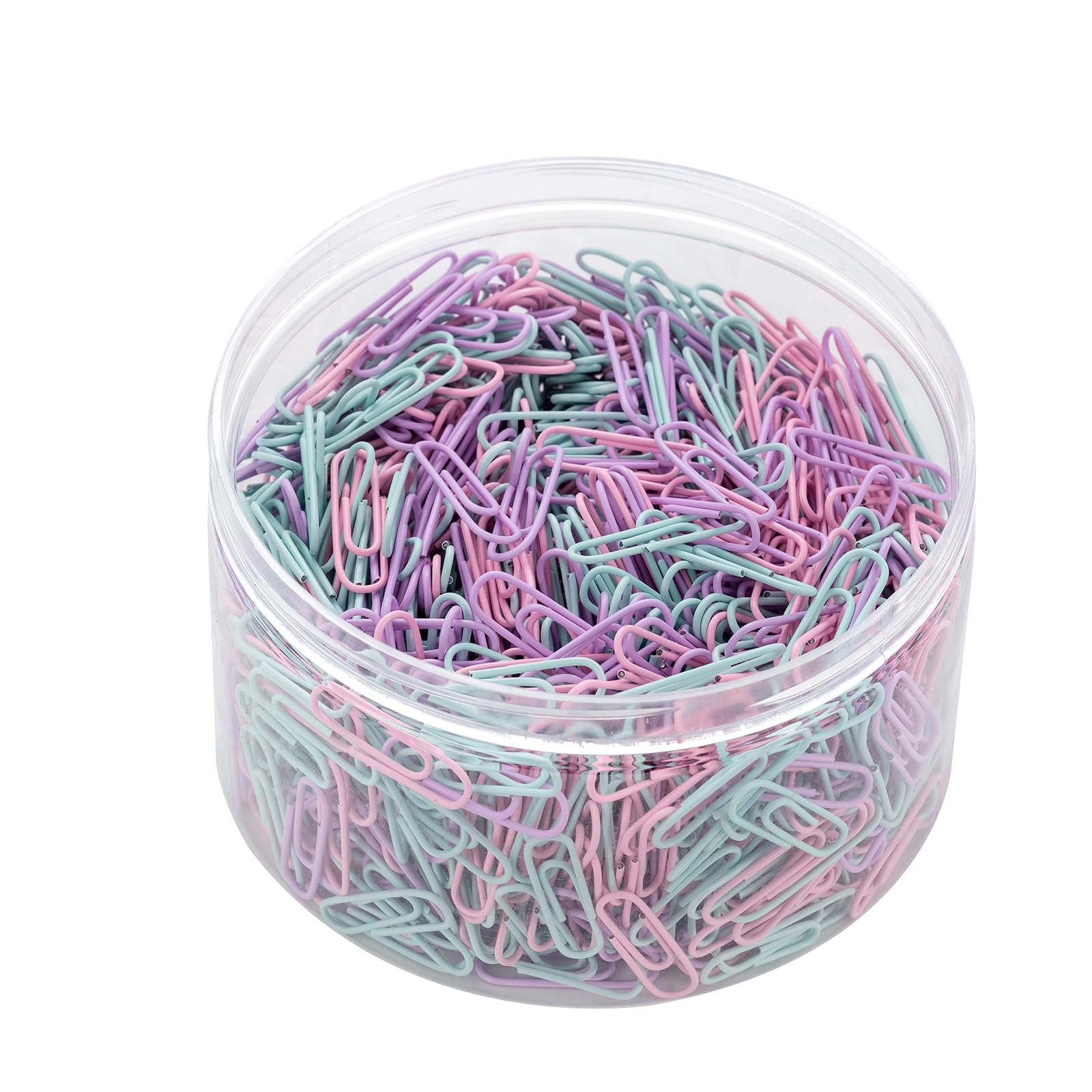 Lot de 1 000 trombones colorés macarons de 28 mm, jolis trombones pour fournitures de bureau, colorés, durables et antirouille