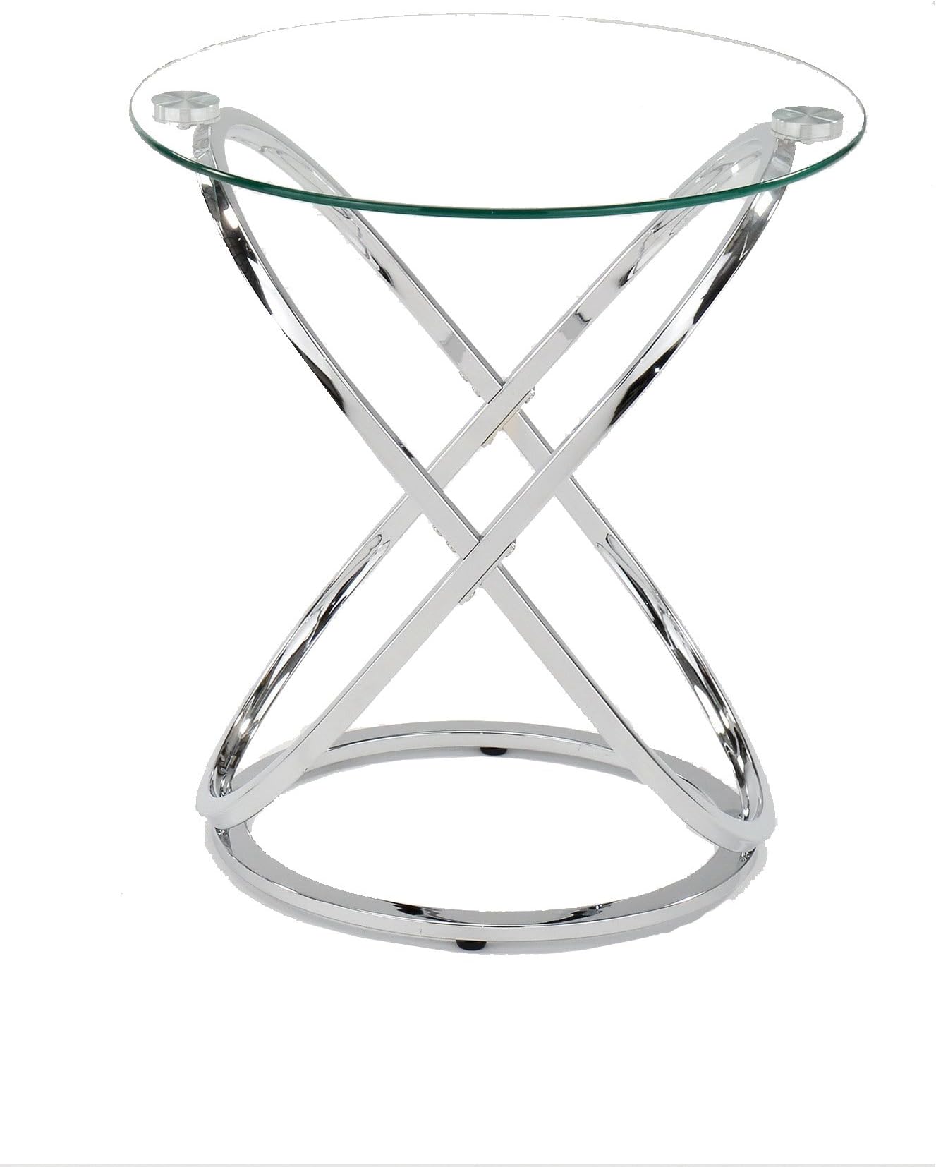 ASPECT Monarch Coffee/Side End Table, Chrome, 52 x 52 x 56.5 cm