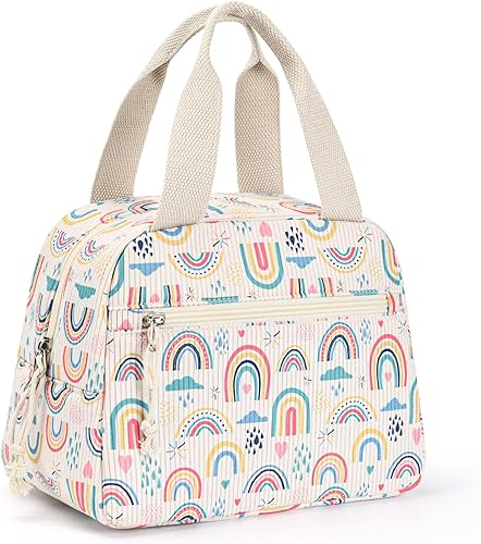 Miniatura 7 de Bolsa de almuerzo, bolsa de almuerzo aislada para mujeres y hombres, lonchera impermeable, bolsa de almuerzo tipo tote de gran capacidad,